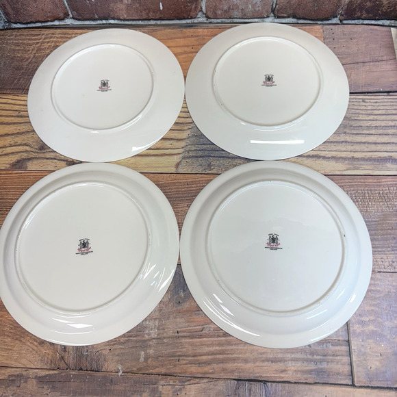 Set of 4 Royal Kent Plates England Bone China English Village Cottage 8” - Picture 2 of 7